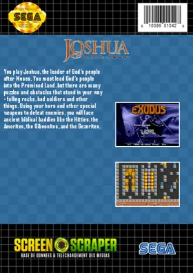 Joshua & the Battle of Jericho (USA) (Unl) box cover back